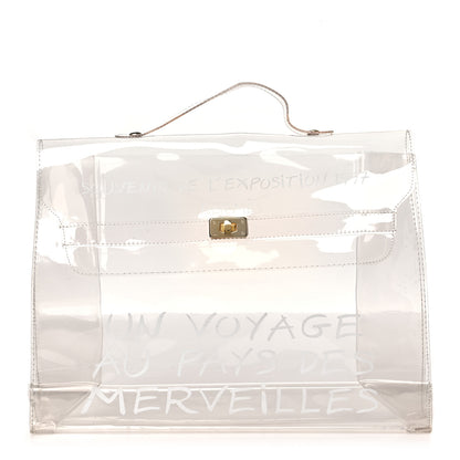 Hermes Vinyl Souvenir De L'Exposition Kelly Transparent 1 of 9
