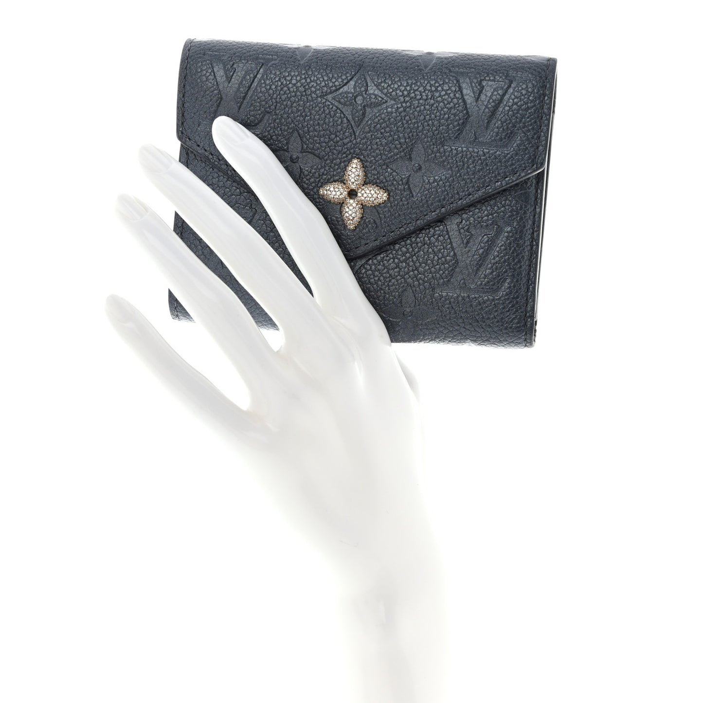 Empreinte Monogram Flower Victorine Wallet Navy Blue