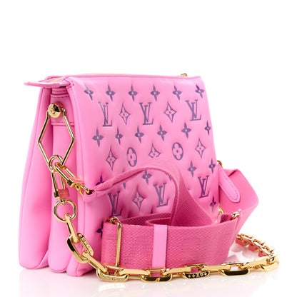 Louis Vuitton Lambskin Embossed Monogram Vuittamins Coussin PM Rose Violet 3 of 11