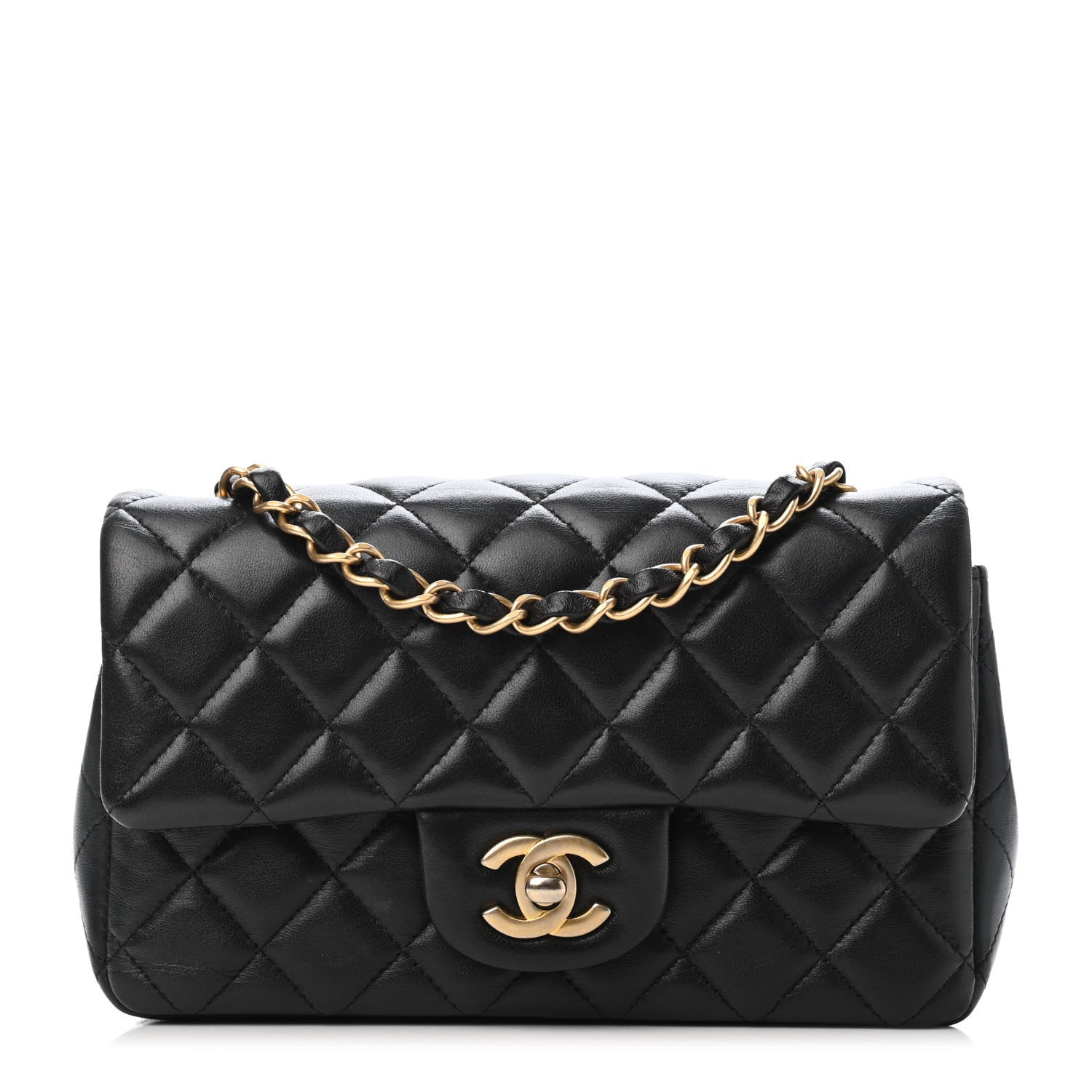 Chanel Lambskin Quilted Mini Rectangular Flap Black 1 of 4