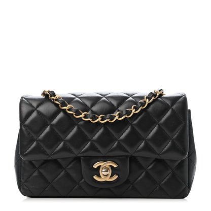 Chanel Lambskin Quilted Mini Rectangular Flap Black 1 of 4