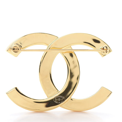 Chanel Metal Paris Button CC Large Brooch Gold 3 of 5