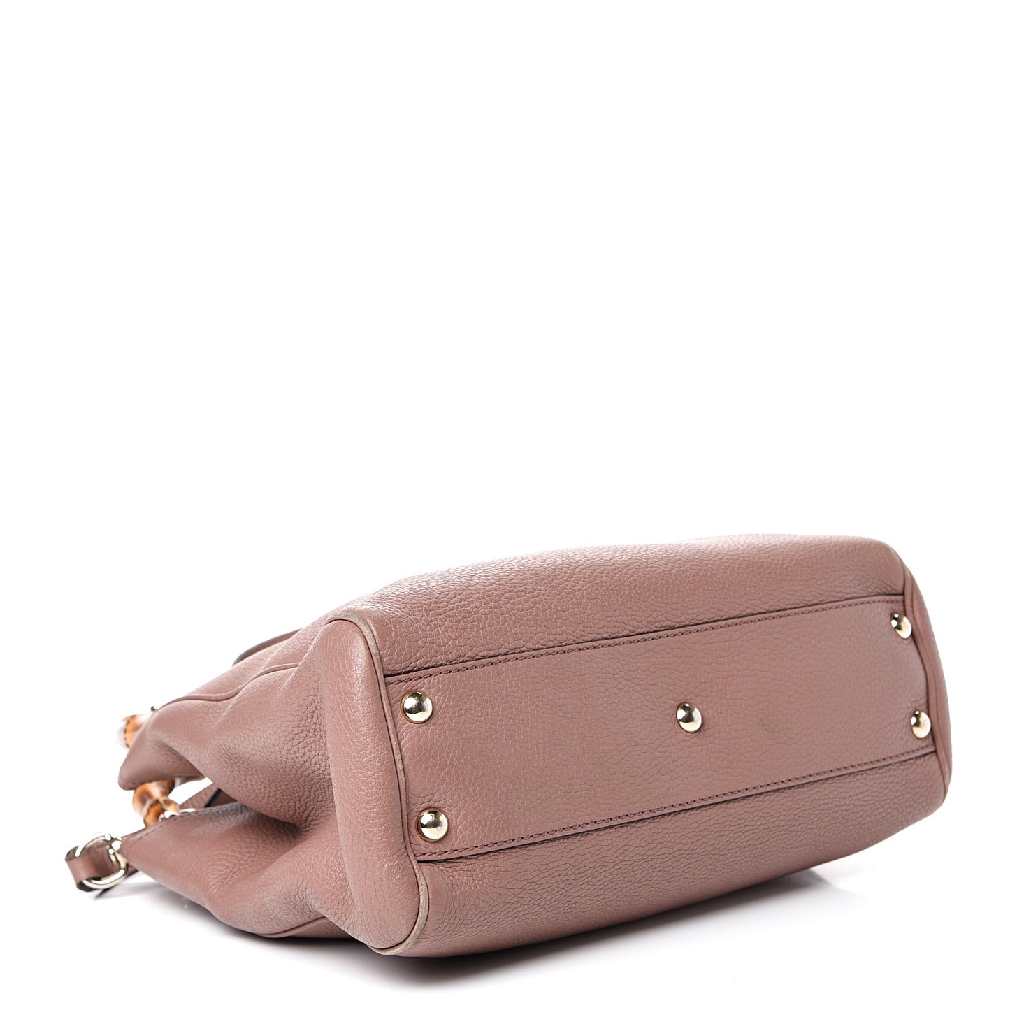 Calfskin Small Bamboo Shopper Tote Dark Cipria