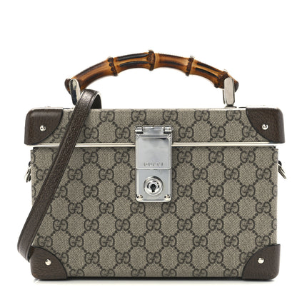 Gucci GG Supreme Monogram Globe-Trotter Beauty Case Brown 1 of 10