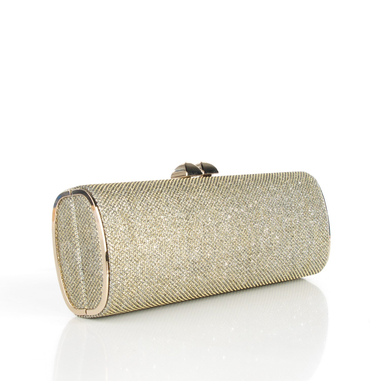 Jimmy Choo Lame Glitter Charm Clutch Light Bronze 3 of 6