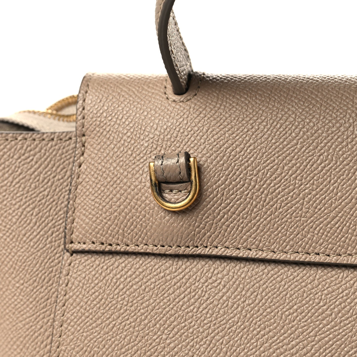 Grained Calfskin Nano Belt Bag Light Taupe