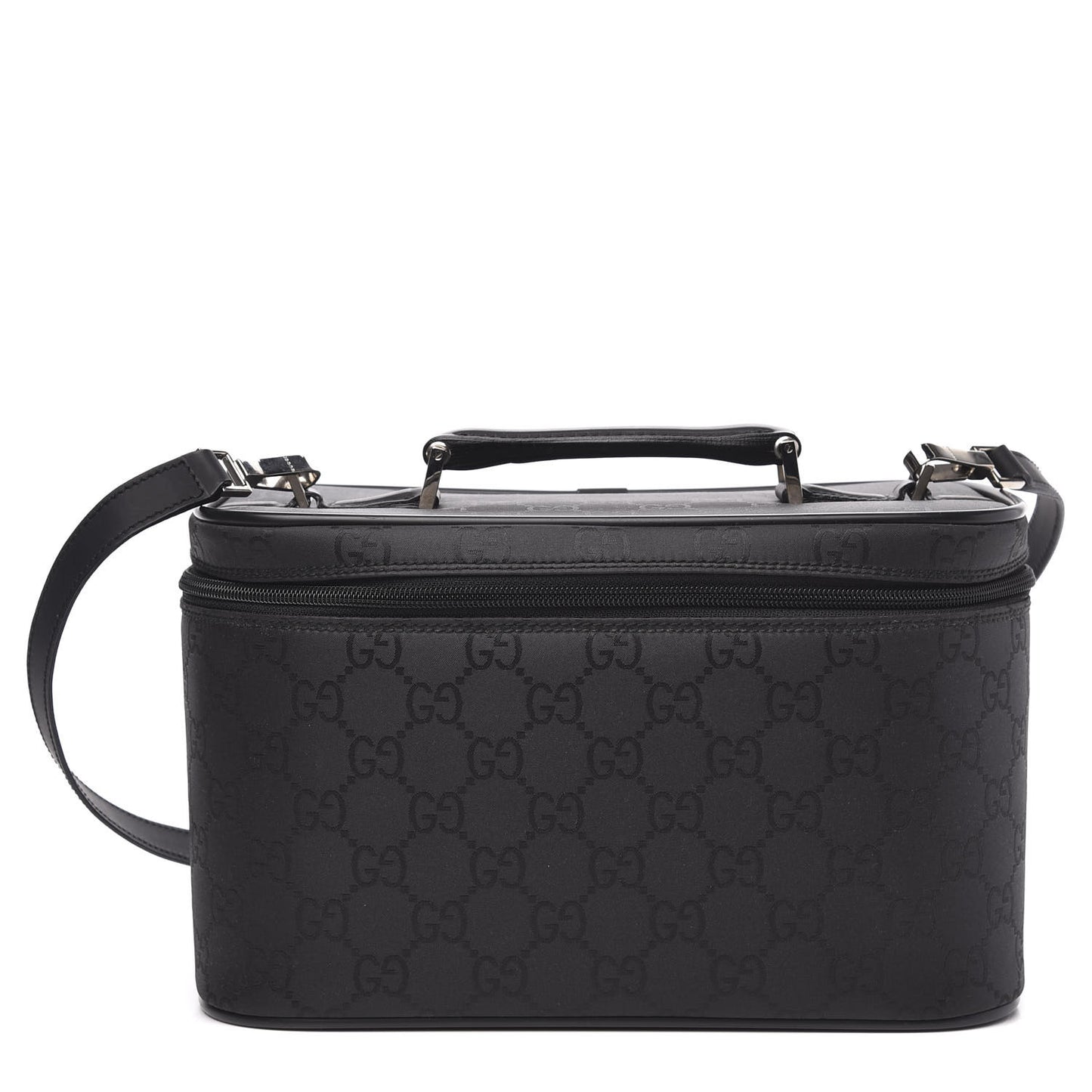 Nylon Monogram Vanity Cosmetic Case Black