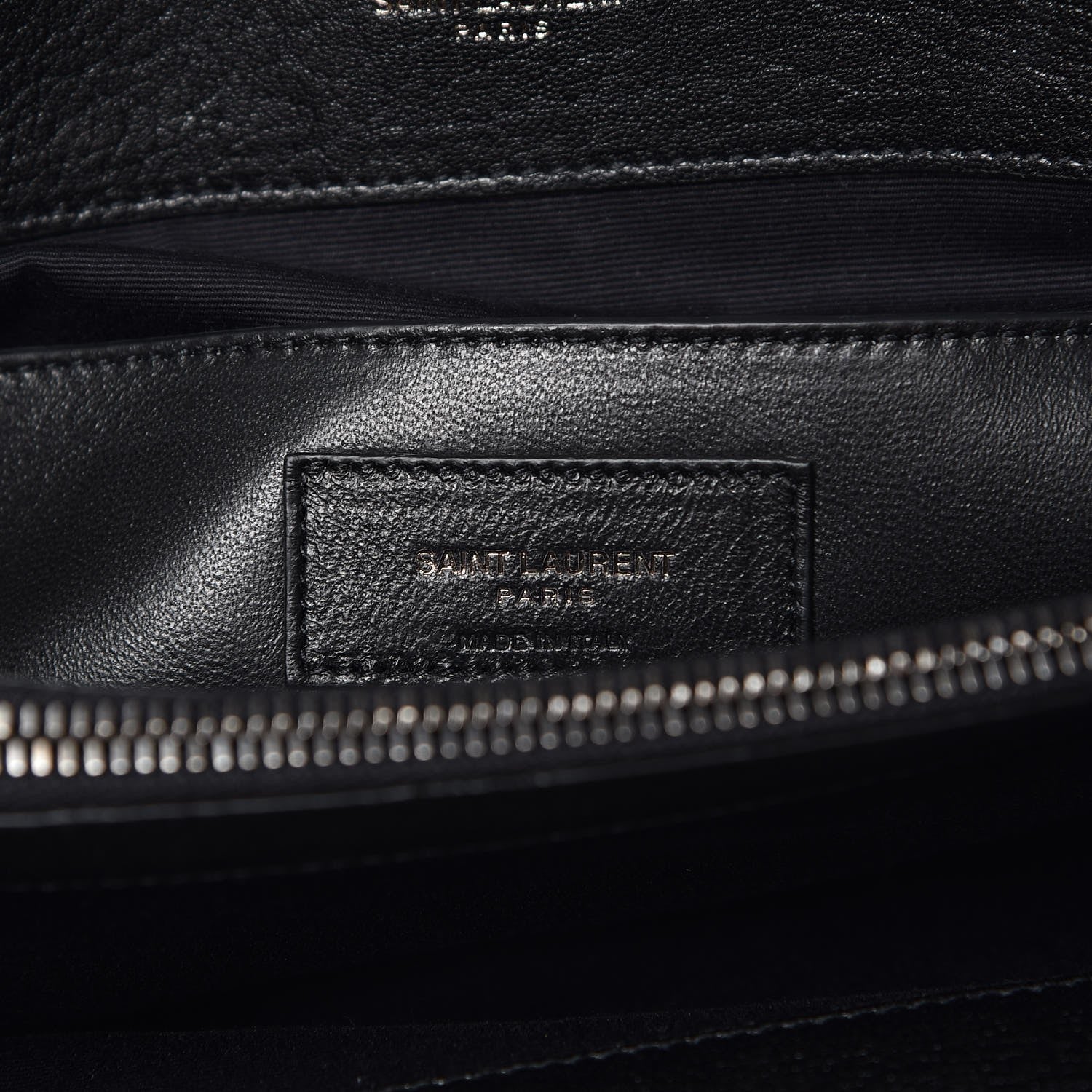 Saint Laurent Sheepskin Matelasse Chevron Monogram Large College Satchel Black 8 of 8