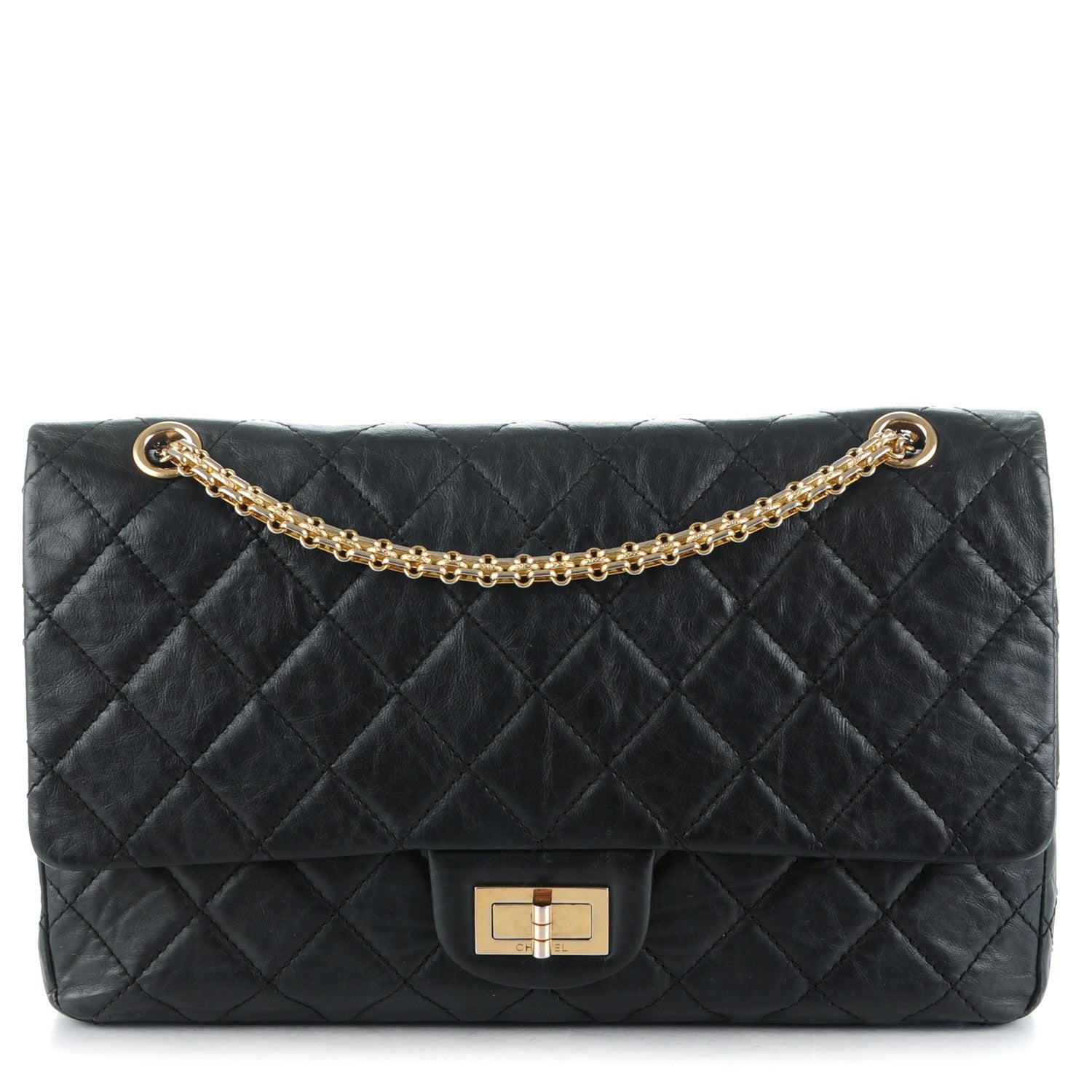Chanel Aged Calfskin Quilted 2.55 Reissue 227 Flap Black 1 of 8