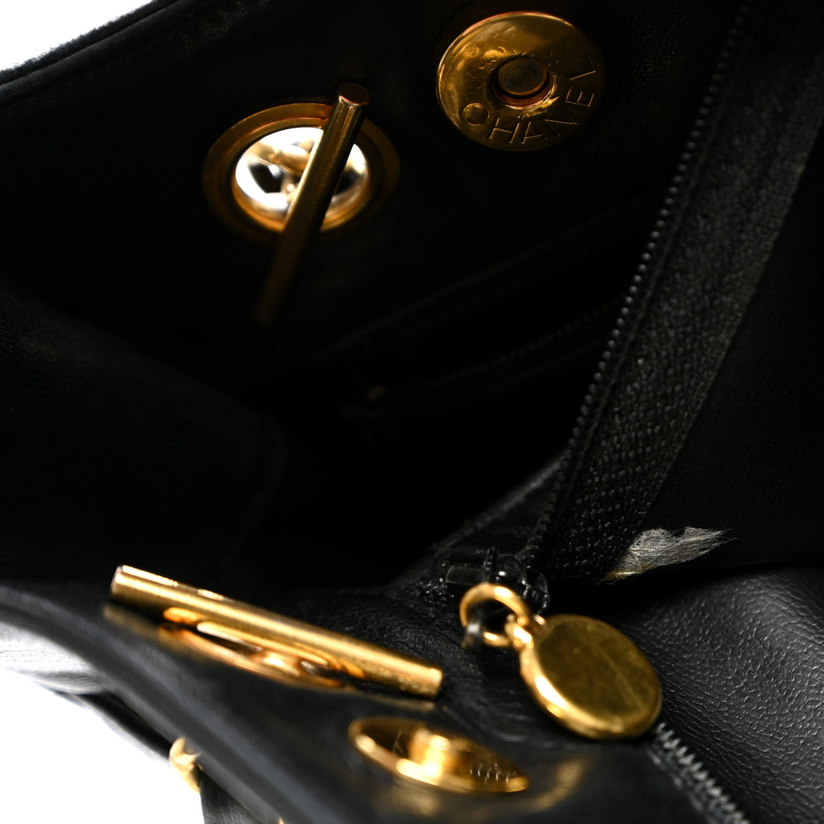 Lambskin CC Shoulder Bag Black