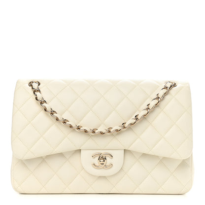 Chanel Caviar Quilted Jumbo Double Flap White 1 of 11