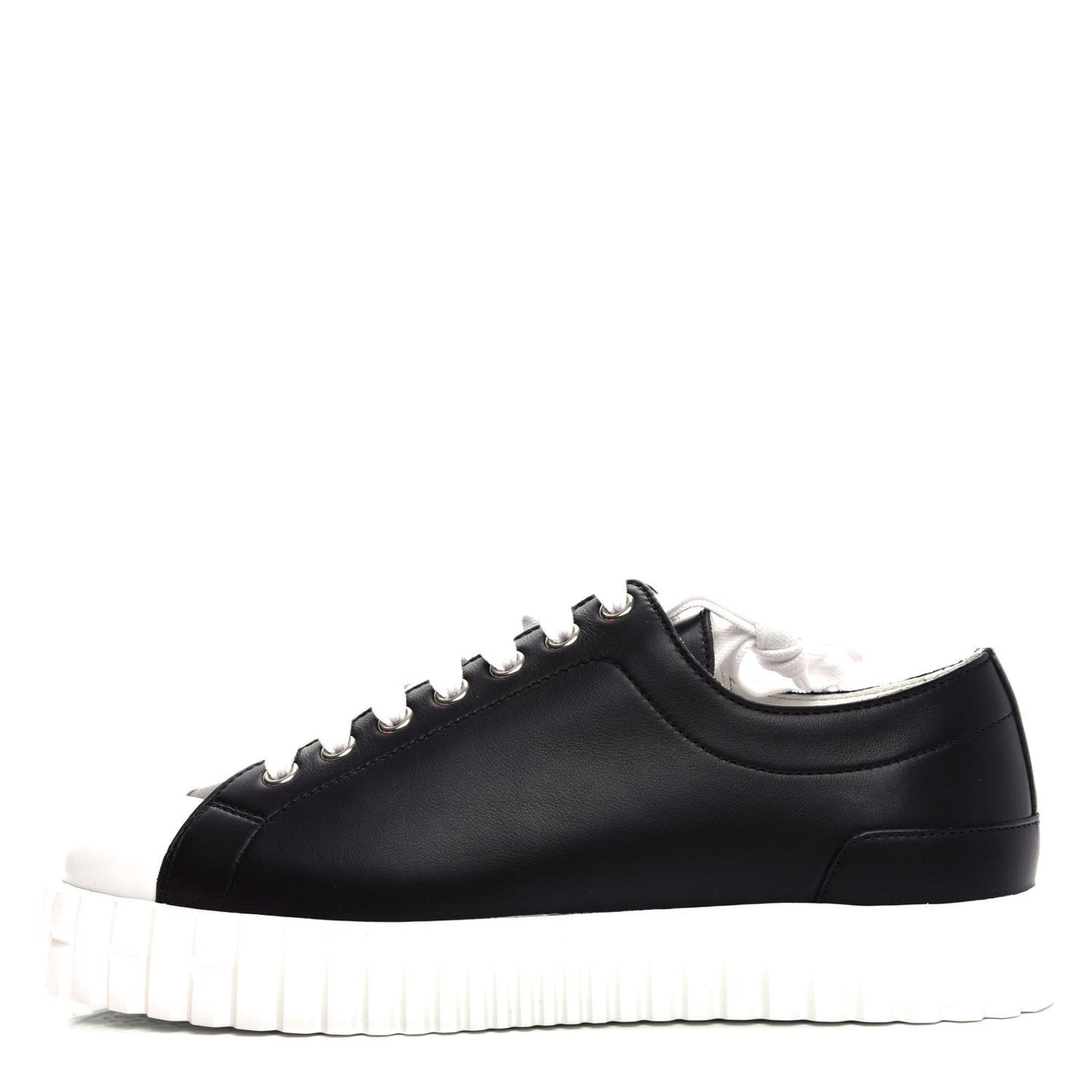 Calfskin Cross Sneakers 36 Black
