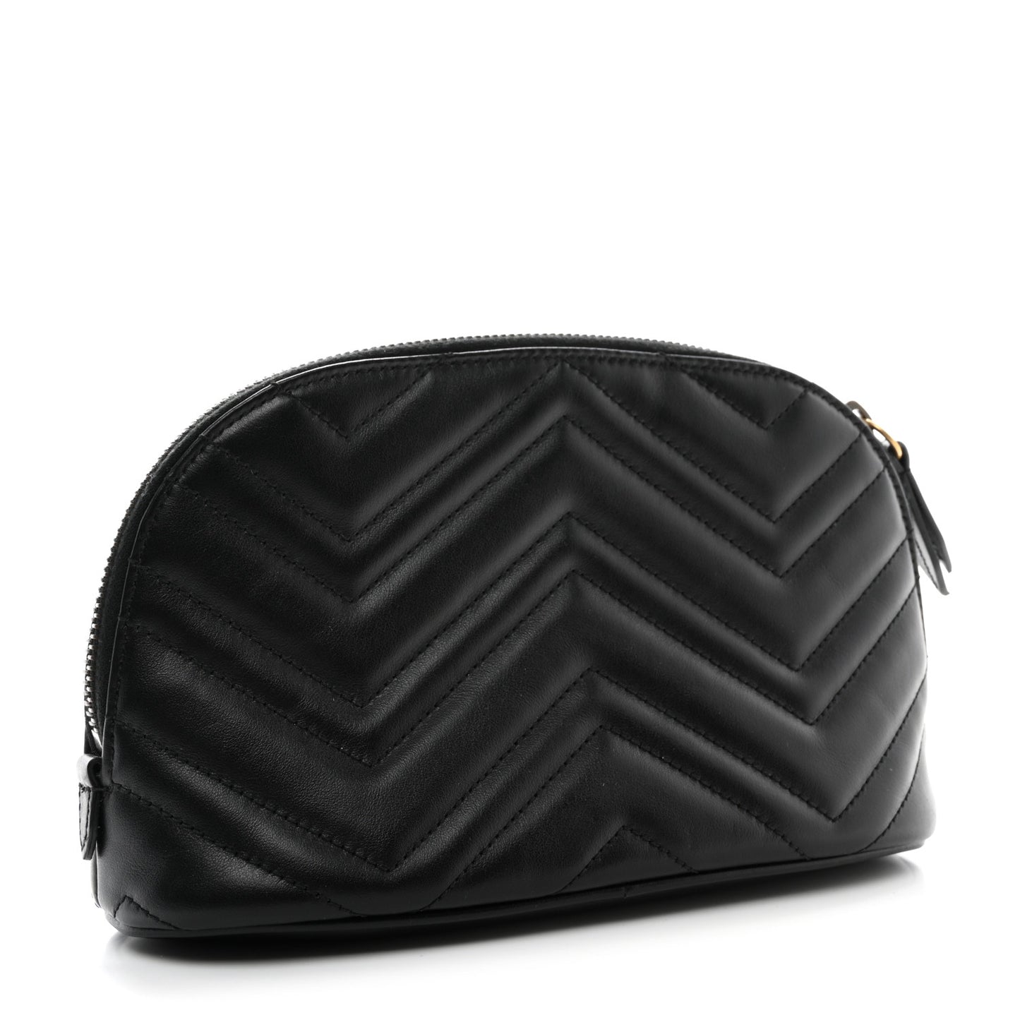 Calfskin Matelasse Large GG Marmont Pouch Cosmetic Case Black