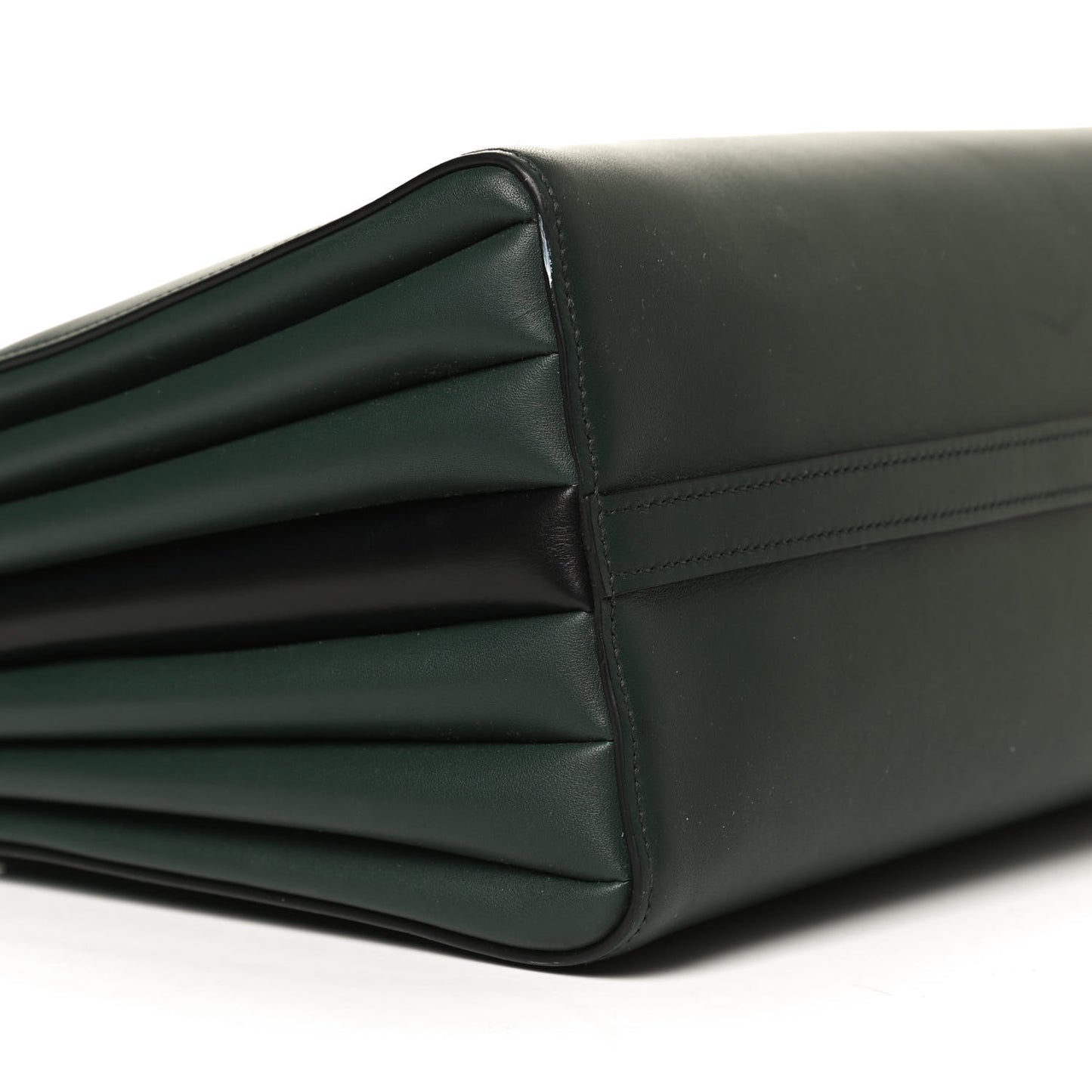 City Calfskin Medium Colorblock Bibliothèque Tote Green Black