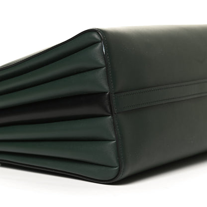 Prada City Calfskin Medium Colorblock Bibliothèque Tote Green Black 5 of 11