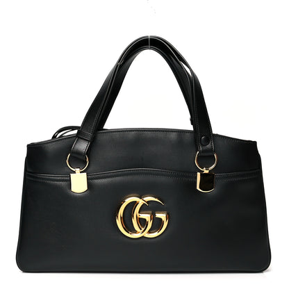 Gucci Vitello Palmellato Lux Large Arli Top Handle Bag Black 1 of 11