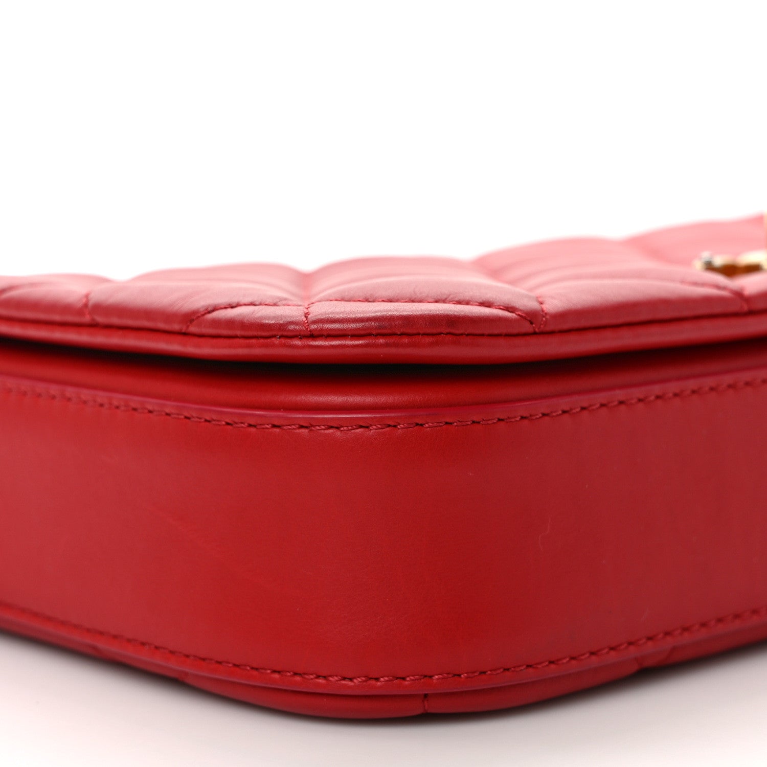 Chanel Calfskin Quilted Nailed CC Flap Bag Red 7 of 10
