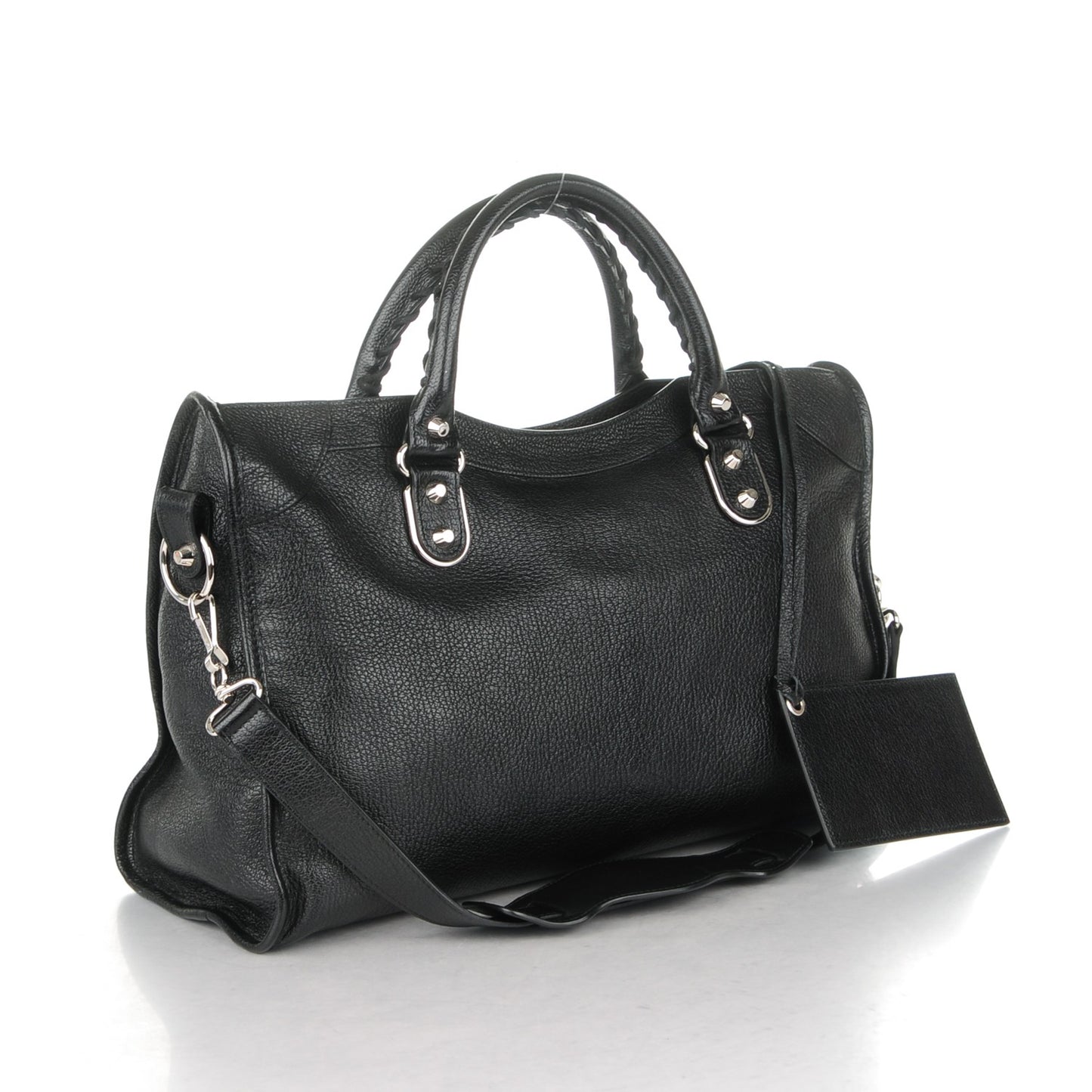 Chevre Silver Metallic Edge City Black