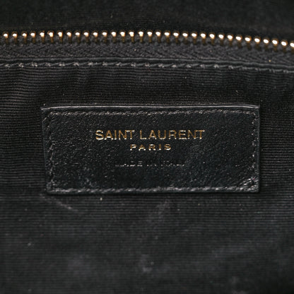 Saint Laurent Lambskin Quilted Medium Loulou Puffer Monogram Chain Satchel Dark Beige 6 of 12