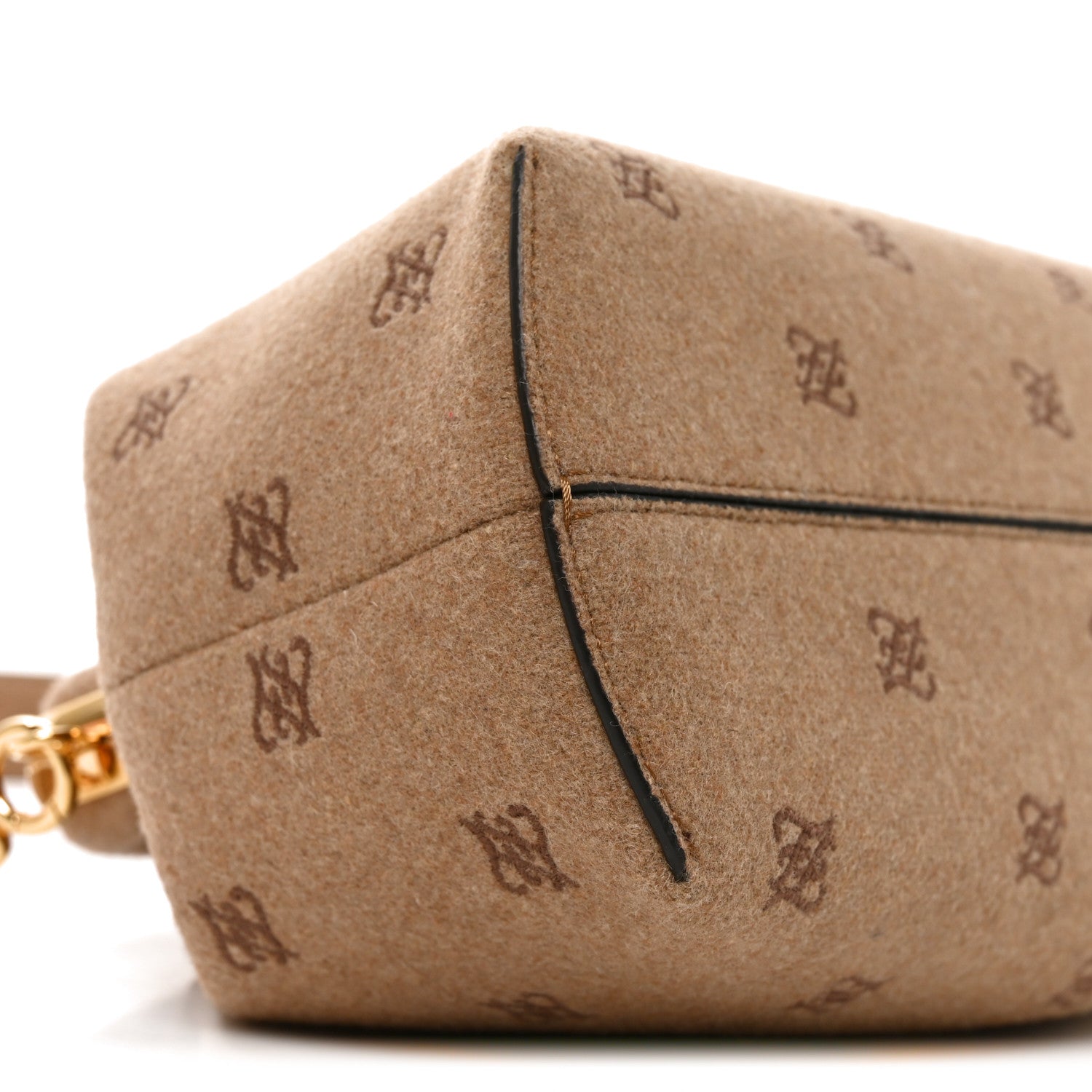 Fendi Flannel Karligraphy Embroidered Medium Fendi First Camel 8 of 9