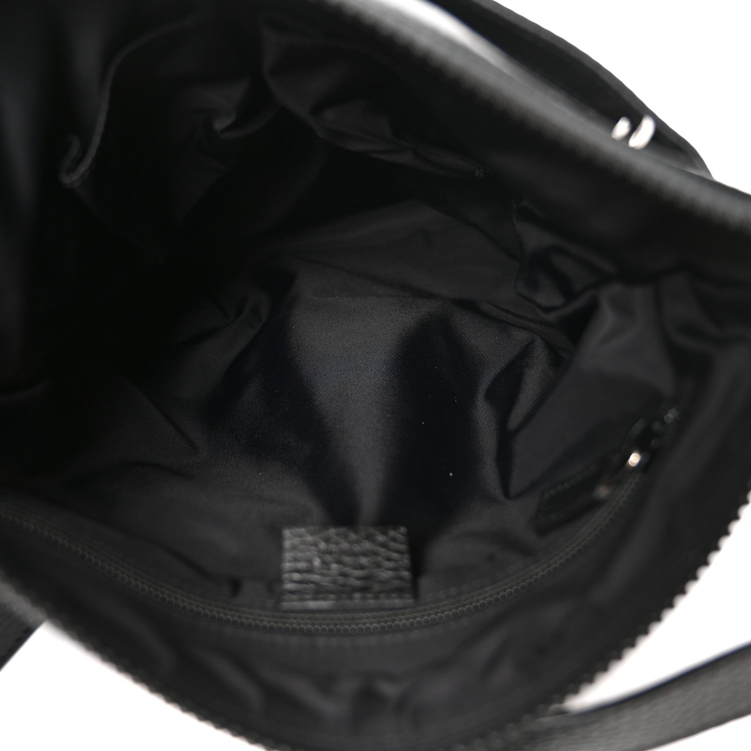 Gucci Nylon Monogram Dollar Calfskin Flat Messenger Bag Black 5 of 10