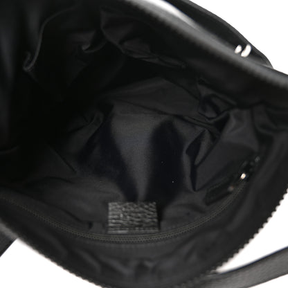 Gucci Nylon Monogram Dollar Calfskin Flat Messenger Bag Black 5 of 10