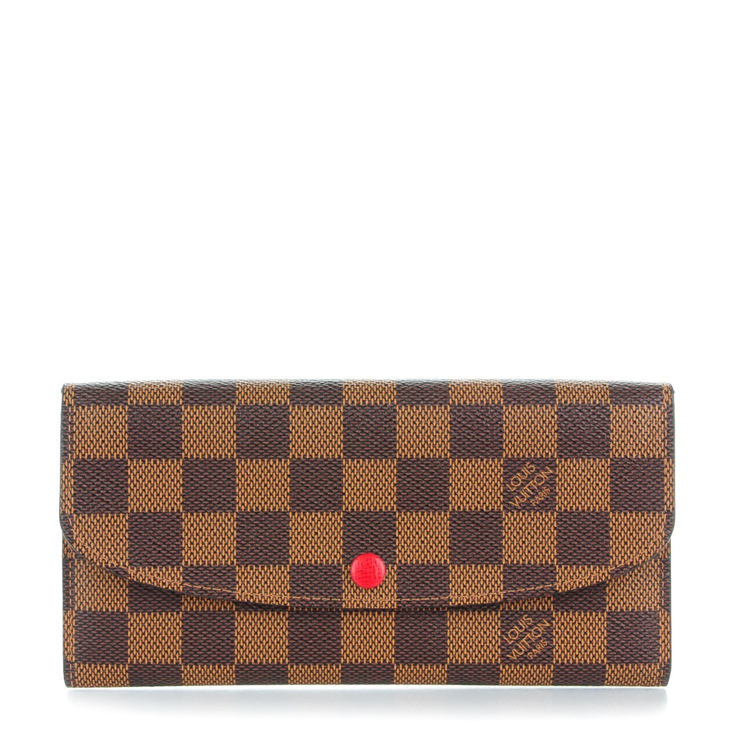 Damier Ebene Emilie Wallet Red