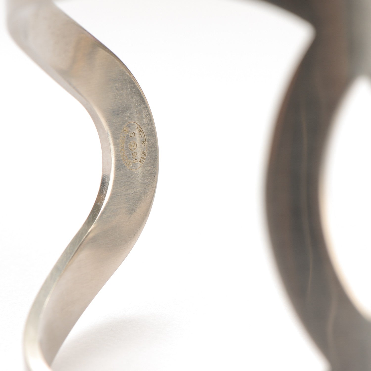 Chanel Metal CC Cuff Silver 4 of 4