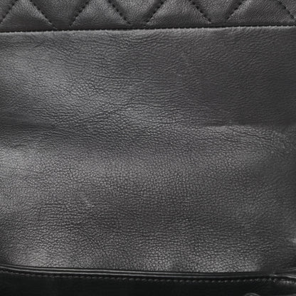 Chanel Calfskin Quilted Accordion Pearl CC Flap Bag Black 12 of 13