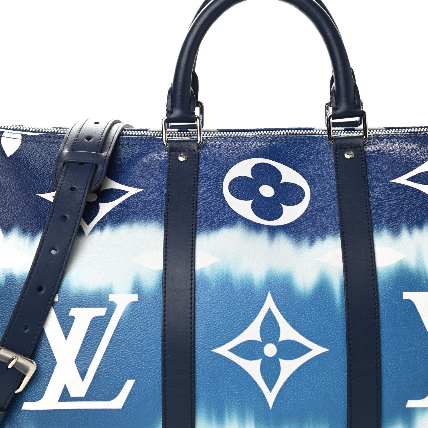 Louis Vuitton Monogram Escale Keepall Bandouliere 50 Blue 9 of 12