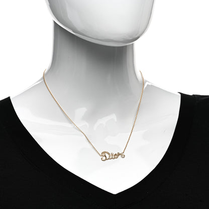 Christian Dior 18K Yellow Gold Diamond Dioramour Pendant Necklace 2 of 6
