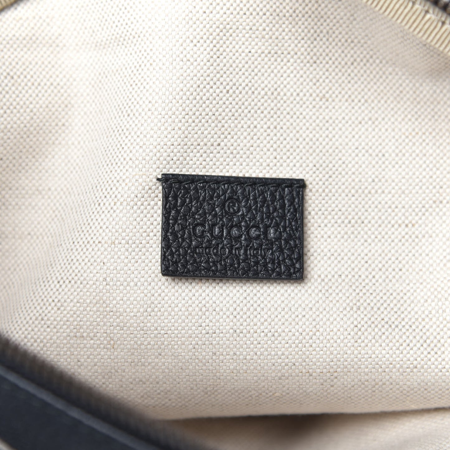 Grained Calfskin Logo Belt Bag Black