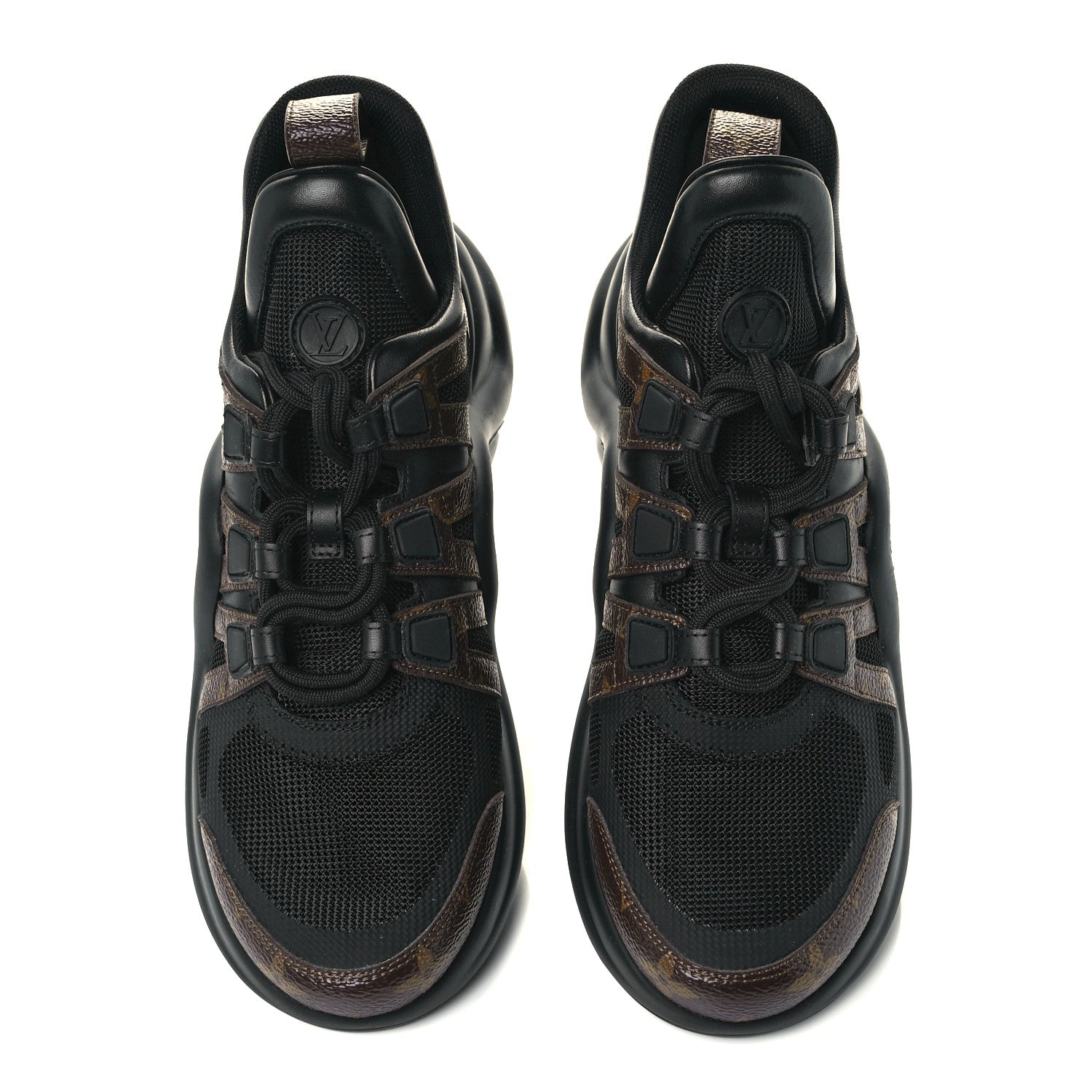 Louis Vuitton Calfskin Patent Monogram LV Archlight Sneakers 40.5 Black 4 of 11