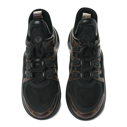 Louis Vuitton Calfskin Patent Monogram LV Archlight Sneakers 40.5 Black 4 of 11