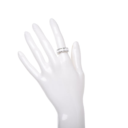 Chanel 18K White Gold Ceramic Diamond Medium Ultra Ring White 49 4.75 2 of 5