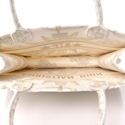 Christian Dior Canvas Embroidered Medium Rêve d'Infini Book Tote Gold 5 of 9
