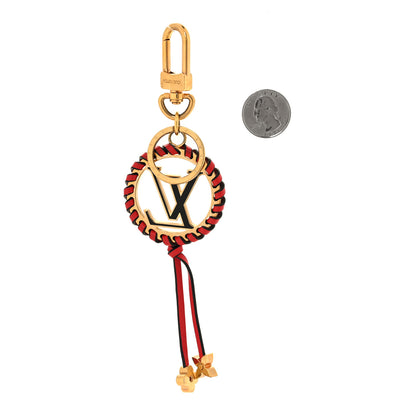 Louis Vuitton Metal Lambskin Enamel Very Bag Charm Key Holder Red 2 of 3