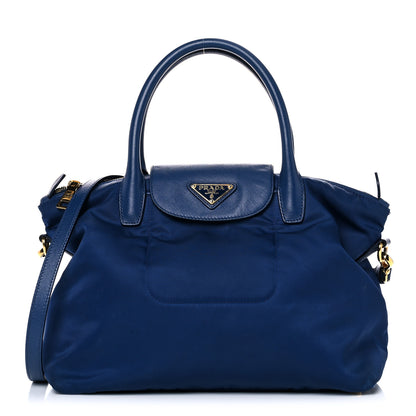 Prada Tessuto Nylon Saffiano Tote Bluette 1 of 19
