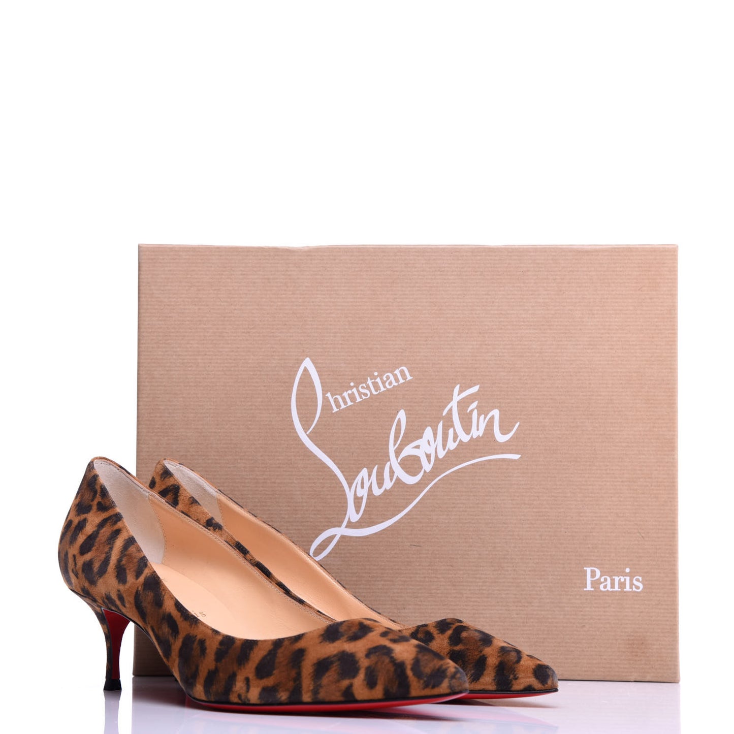 Veau Velours Leopard Kate 55 Pumps 37.5 Caramel