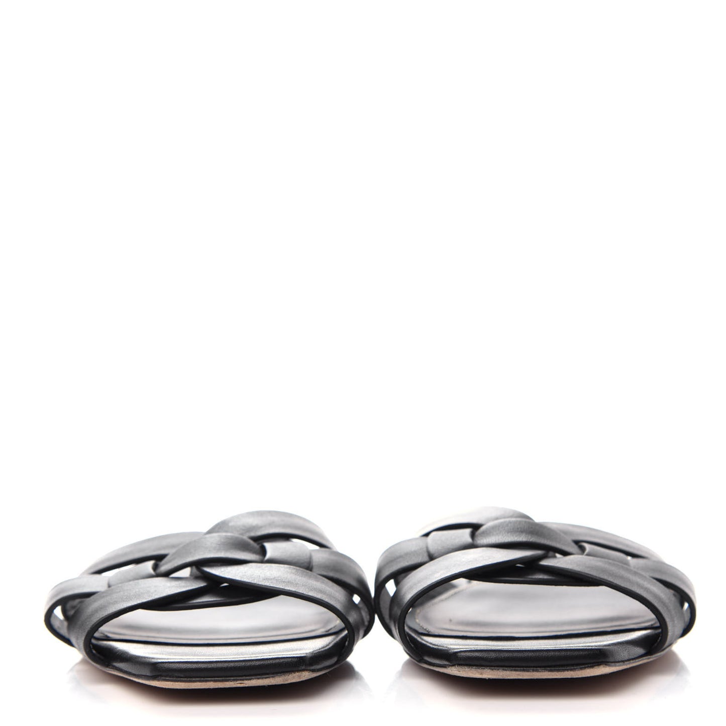 Calfskin Nu Pied 05 Slide Sandals 37 Black