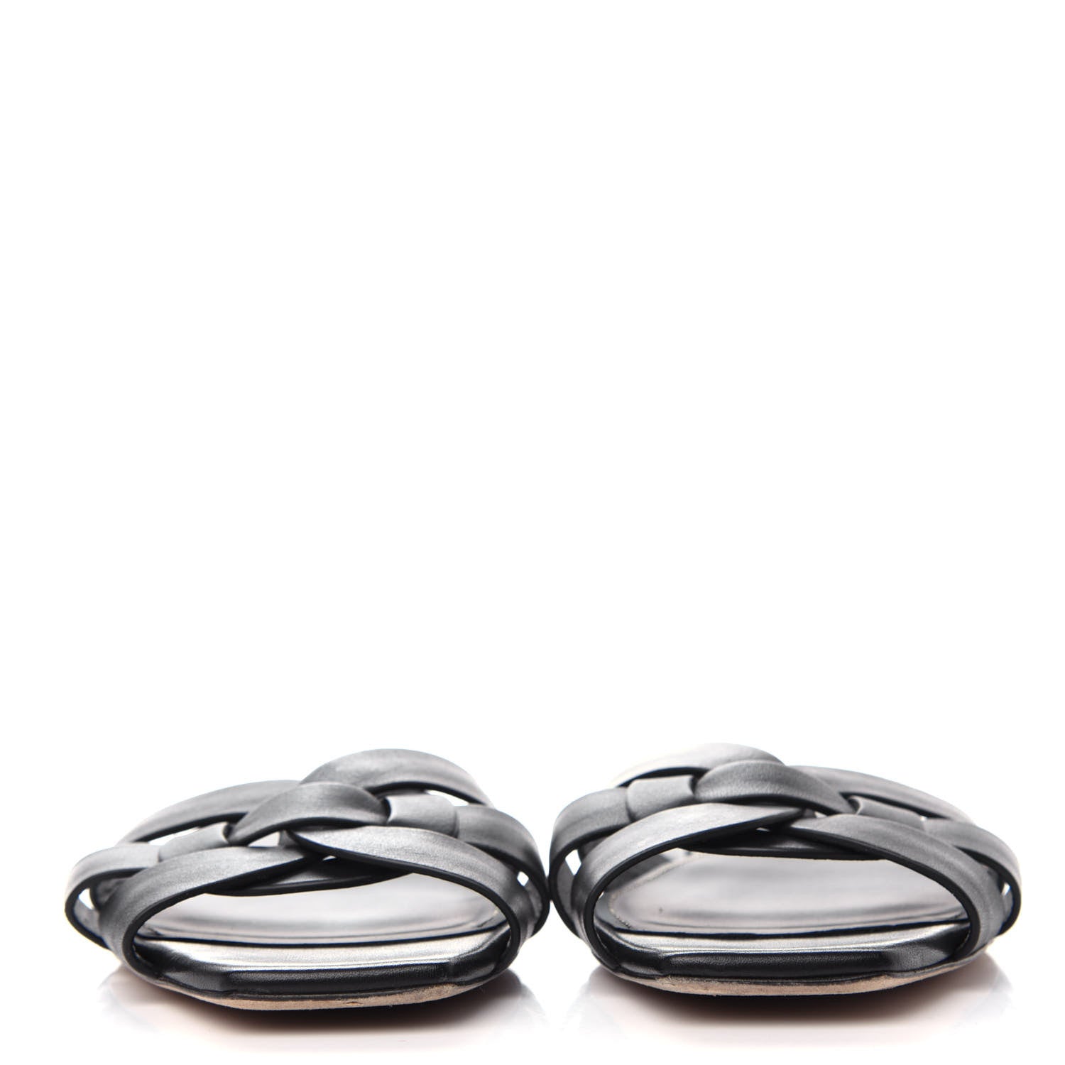 Saint Laurent Calfskin Nu Pied 05 Slide Sandals 37 Black 2 of 10