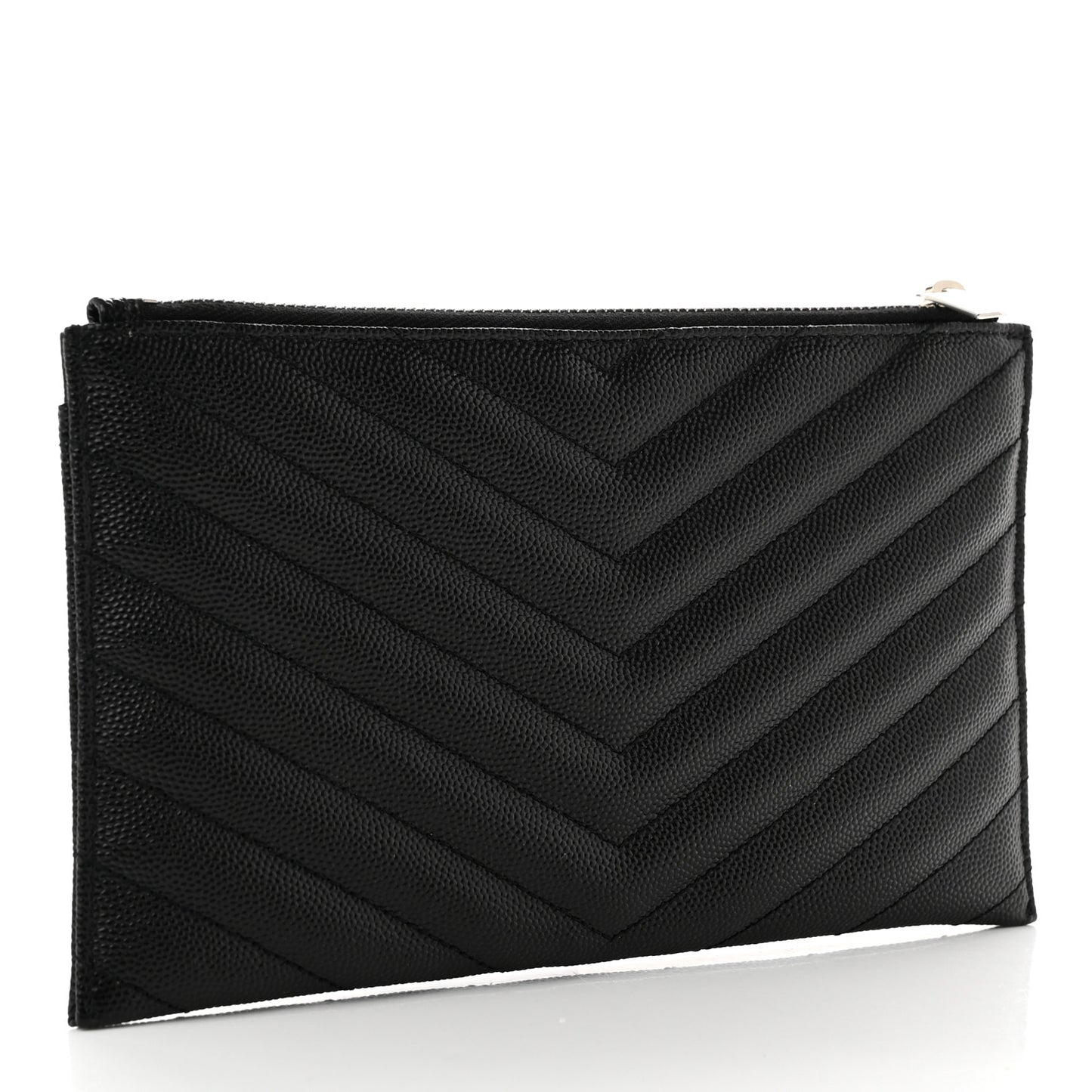 Grain De Poudre Chevron Monogram Bill Pouch Black