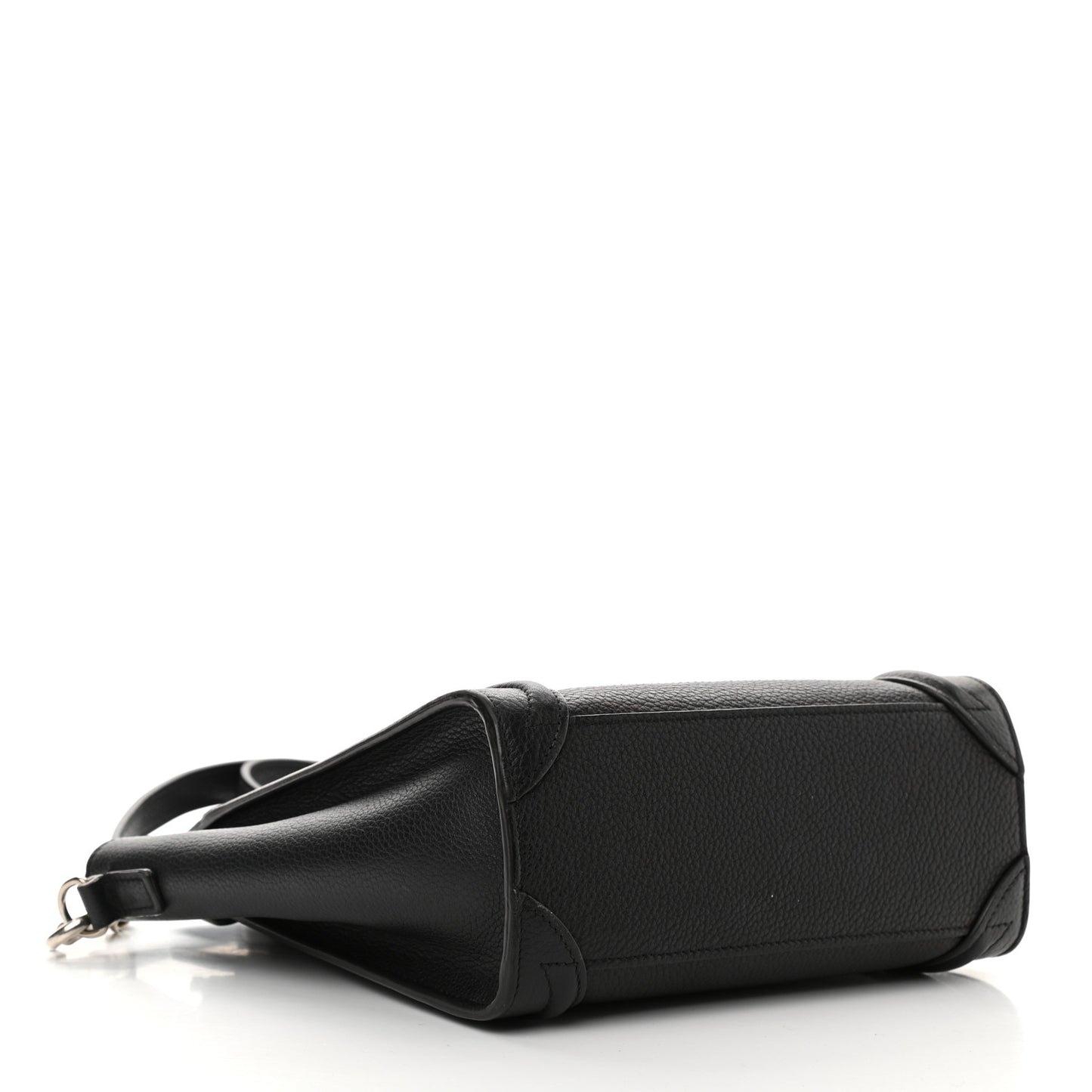 Drummed Calfskin Nano Luggage Black