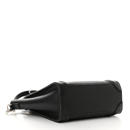 Celine Drummed Calfskin Nano Luggage Black 4 of 14