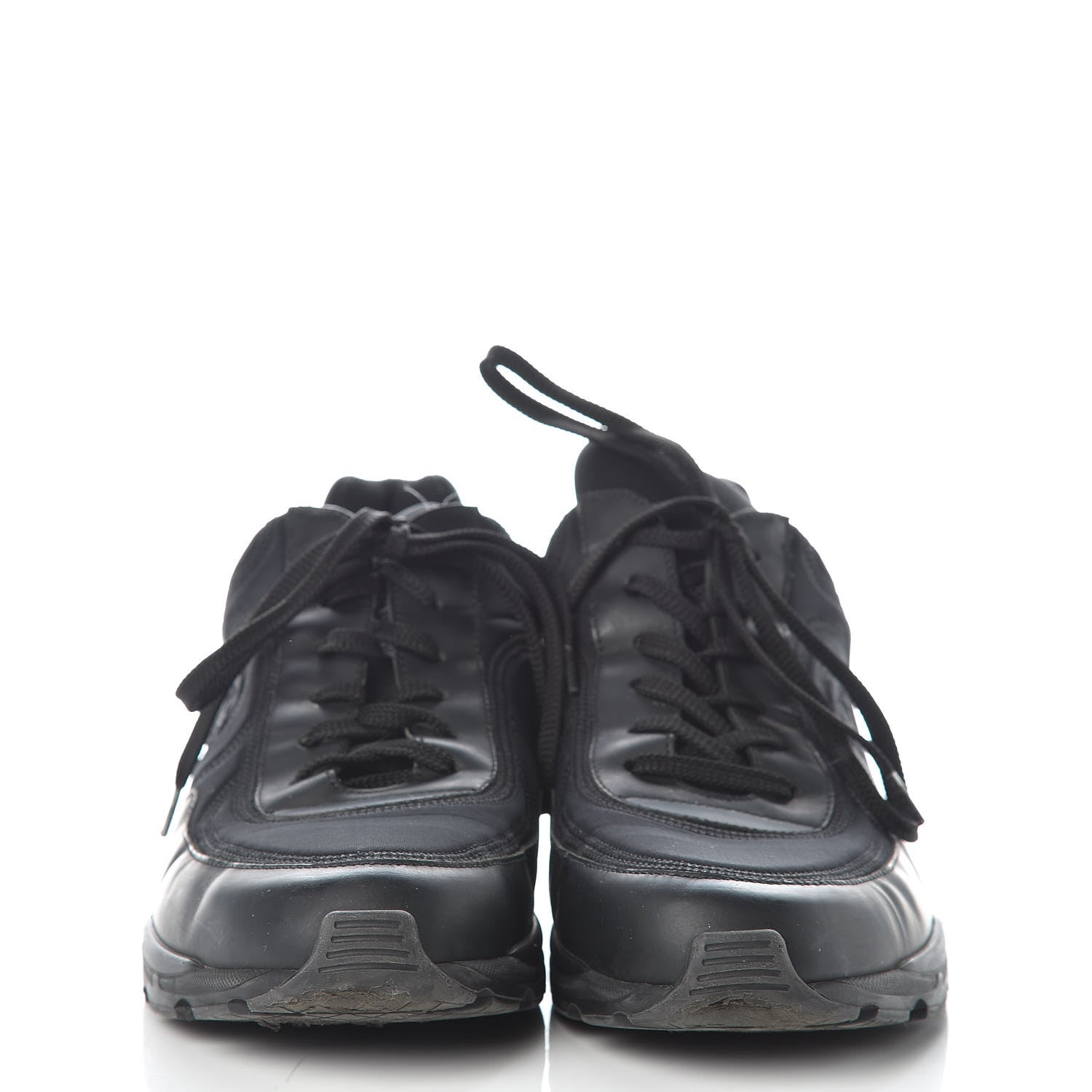 Chanel Lycra Fabric CC Sneakers 41 Black 2 of 13
