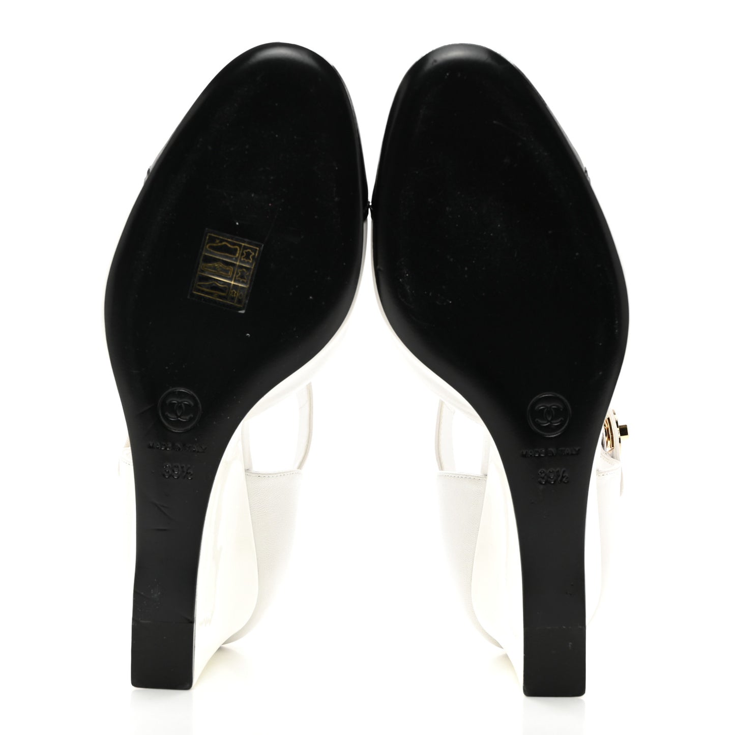 Lambskin Patent Cap Toe Mary Jane Wedge Pumps 39.5 White Black