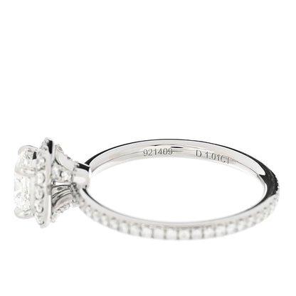 Harry Winston Platinum Diamond 1.01ct The One Cushion Cut Micropave Engagement Ring 53 6.25 6 of 7