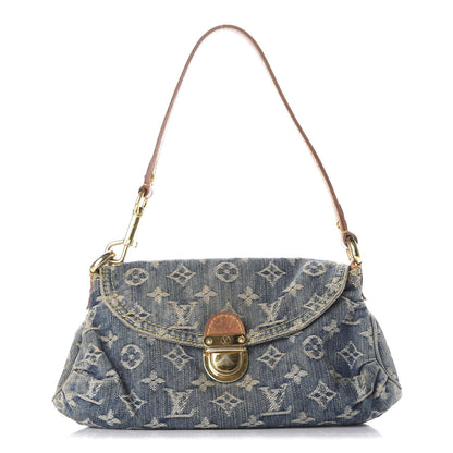 Louis Vuitton Monogram Denim Mini Pleaty Blue 1 of 9