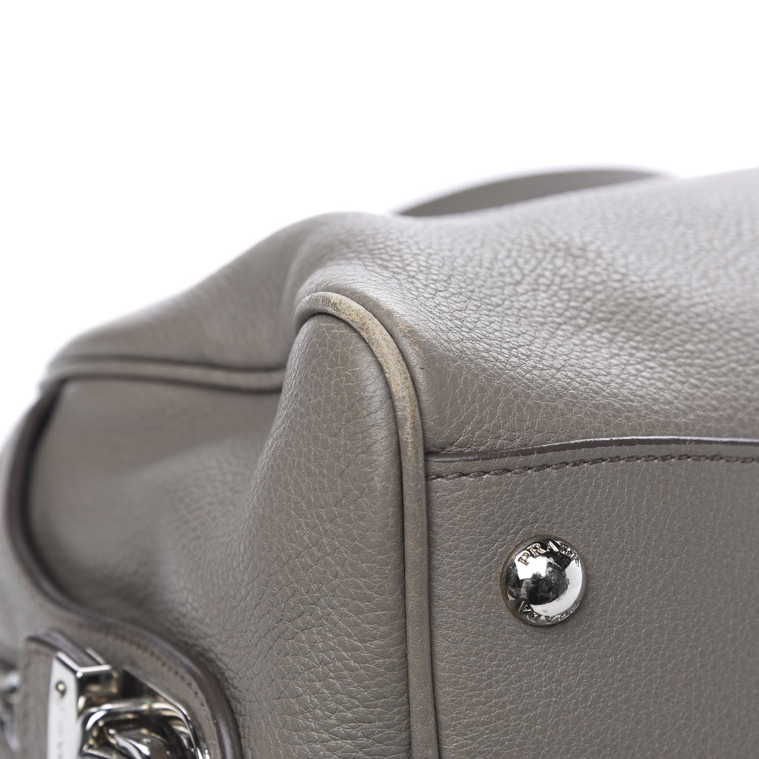 Prada Vitello Daino Dome Satchel Argilla 10 of 15