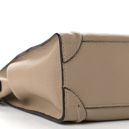 Celine Drummed Calfskin Nano Luggage Dune 9 of 12